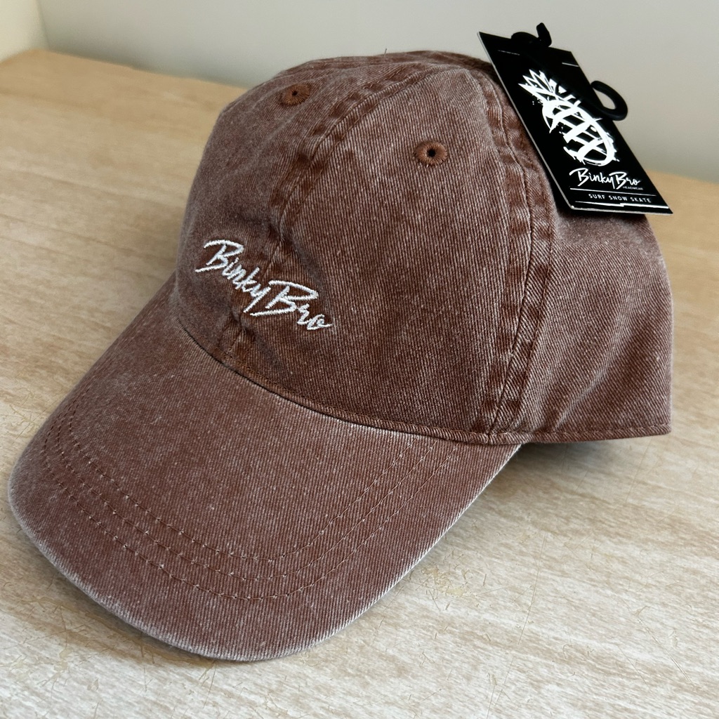 Blinky Bro Embroidered Washed Brown Cap